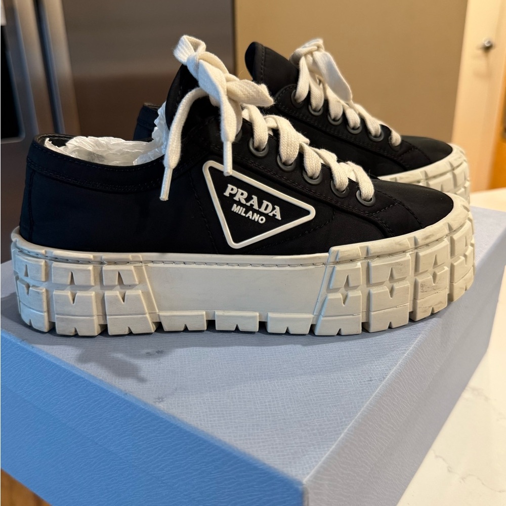 Prada Black and White Chunky Sneakers - Picture 3 of 3